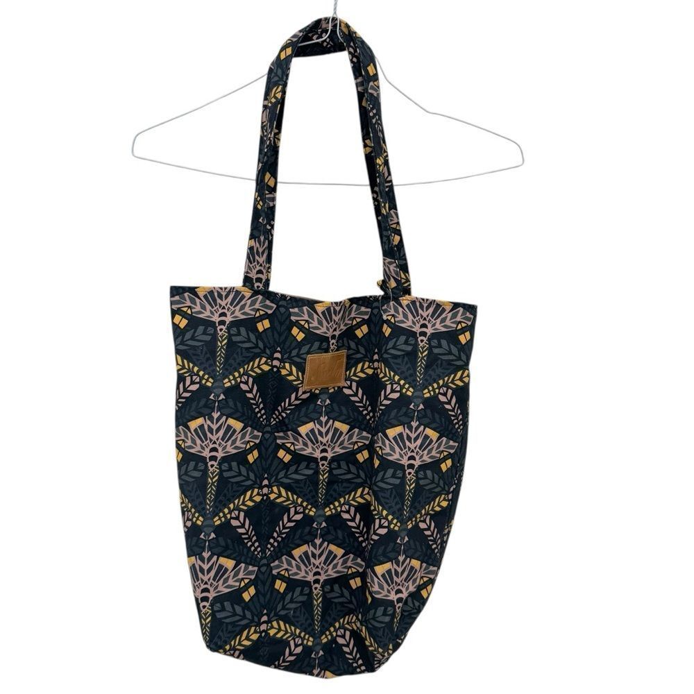 SSEKO Designs Patterned Tote Bag Mauve Butterfly Reusable Noonday Artsy Boho